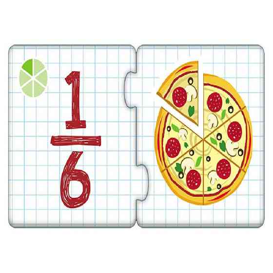 Дитячі розвиваючі пазли-половинки "Вивчаємо дроби" 1214004 укр. мовою Вінниця