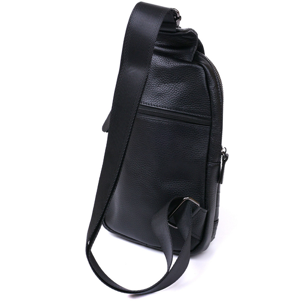 Молодежная кожаная мужская сумка через плечо Vintage 20671 Черный Киев - изображение 2