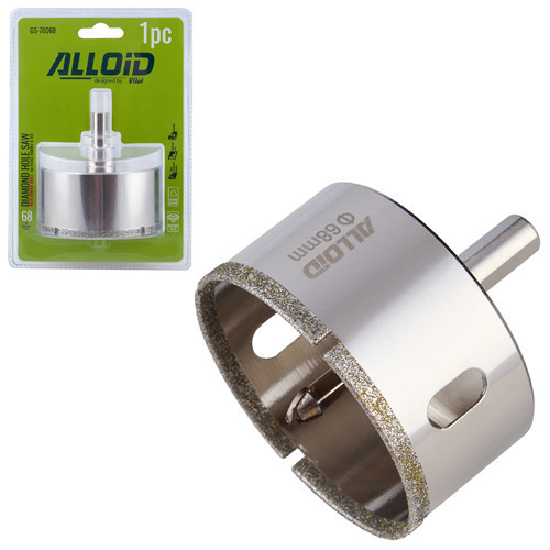 Свердло корончате алмазне по склу та кераміці 68мм з центрувальним свердлом Alloid Одеса - фото 1