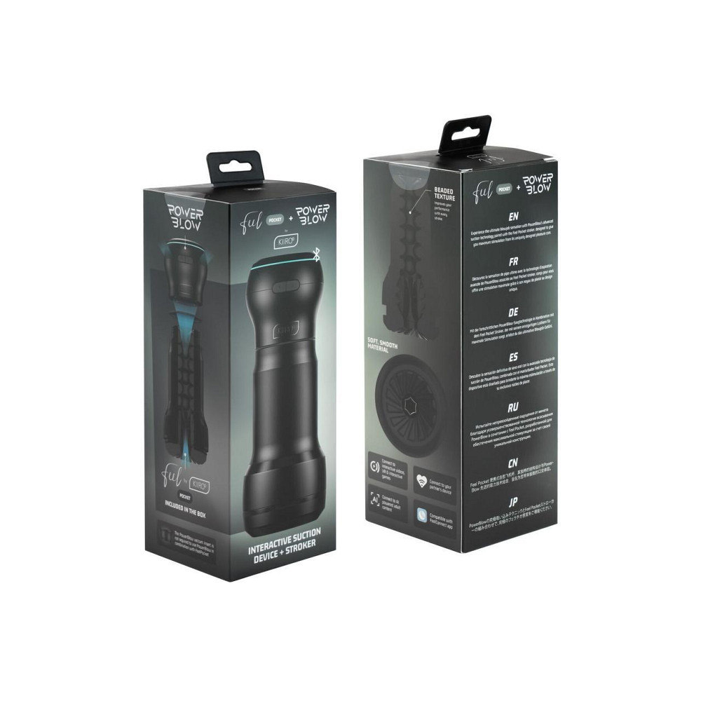 Мастурбатор Kiiroo Feel Pocket с всасывающей интерактивной насадкой PowerBlow Combo Set Sex Aura Киев - изображение 5