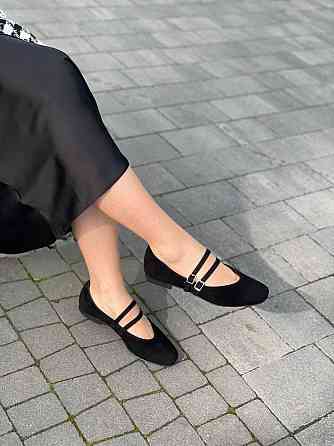 Zemira Балетки жіночі ZEMIRA чорні натуральна замша 36-41 (01179) Коломия