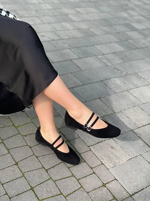 Zemira Балетки жіночі ZEMIRA чорні натуральна замша 36-41 (01179) Коломыя - изображение 6