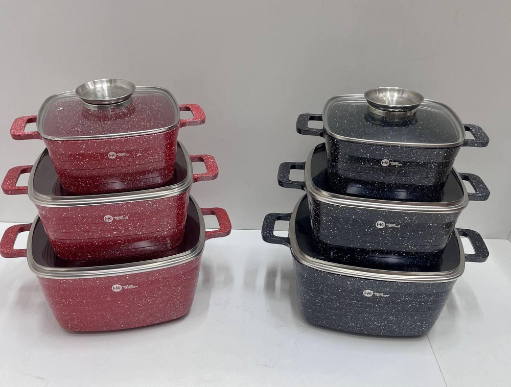 HK-322 Посуда Набор квадратных казанов Higher Kitchen (4) Одесса - изображение 9