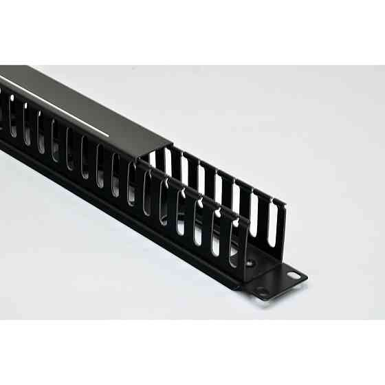 Кабельний організатор CMS 1U з кришкою, чорний Київ