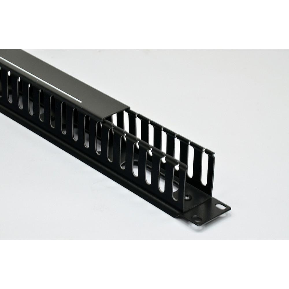 Кабельний організатор CMS 1U з кришкою, чорний Киев - изображение 5