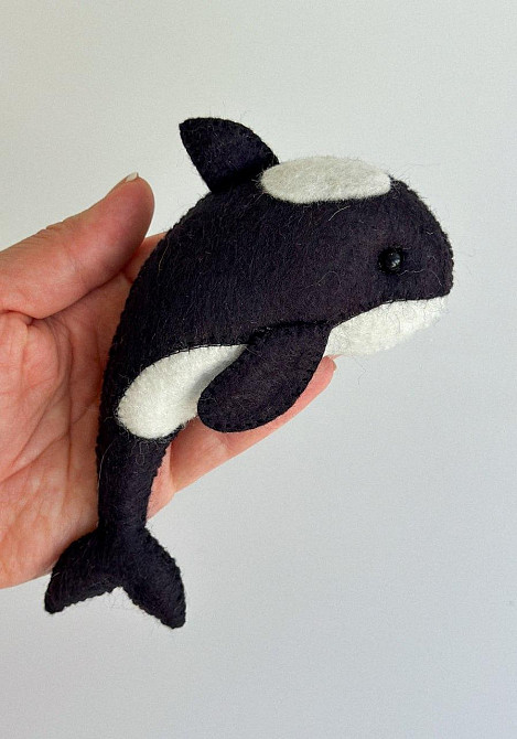 Мягкая фетровая игрушка касатка ручной работы – безопасная развивающая игрушка Киев - изображение 1