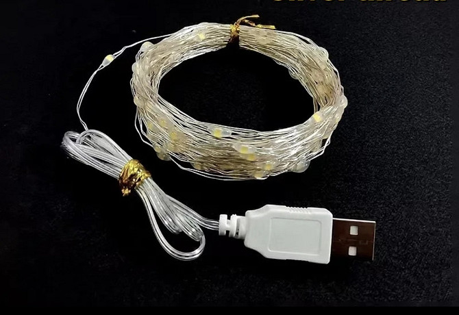 Гірлянда Роса 2 м 20 led з usb теплий білий Смела - изображение 3