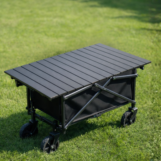 Набір візок зі стільницею 78х45см складні для кемпінгу перевезення речей, багатоцільовий об'єм 48 л для походів на природу Кам'янець-Подільський