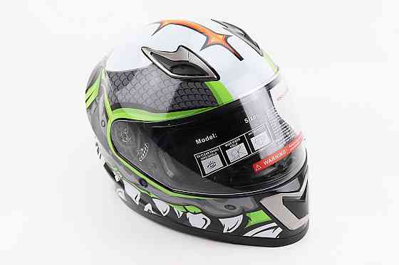 Шолом інтеграл, закритий BLD-M62 S (55-56см), СІРИЙ/НЕОНОВО-ЗЕЛЕНИЙ "T-Rex" Киев