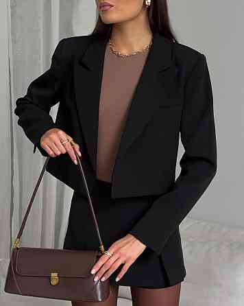 Женский стильный базовый костюм: пиджак на подкладке + юбка-шорты костюмка 44/46 Одесса