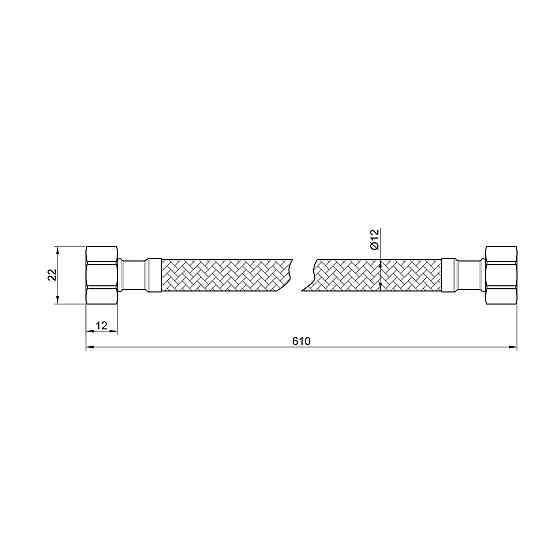 Гнучка підводка для води Thermo Alliance Standart 60 см ГГ SD397W60 Київ