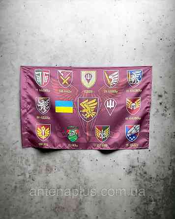 ДШВ флаг общий с эмблемой  всех бригад 600х900 мм Киев