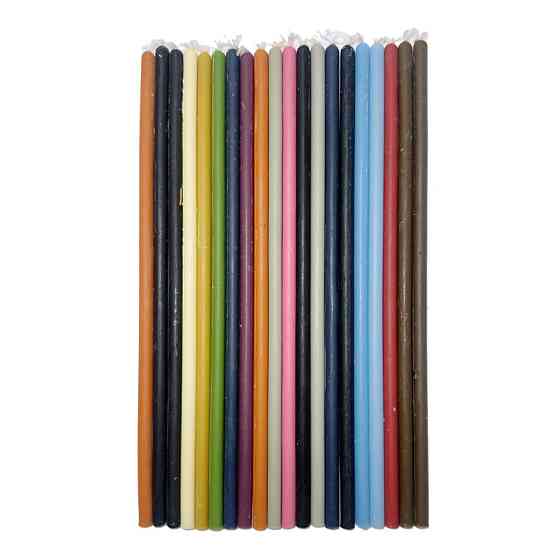 Набор цветных свечей Mix-20, 0,6 см, 20 см, 20 штук в комплекте Винница