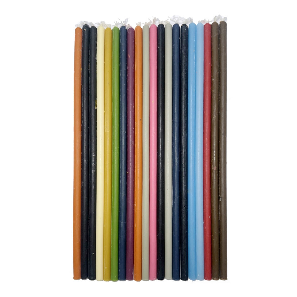 Набір кольорових свічок Mix-20, 0,6 см, 20 см, 20 штук у комплекті Вінниця - фото 1