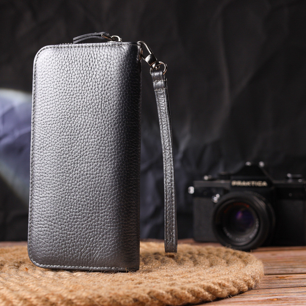 Замечательный кошелек с отливом для женщин из натуральной кожи флотар Серый (CANPELLINI) Киев - изображение 3