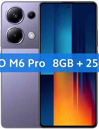 Телефон Xiaomi ROCO M6 Pro 8/256Gb. Black/ Blue G99 Ultra 5000mAh. 67W. ХИТ. Киев