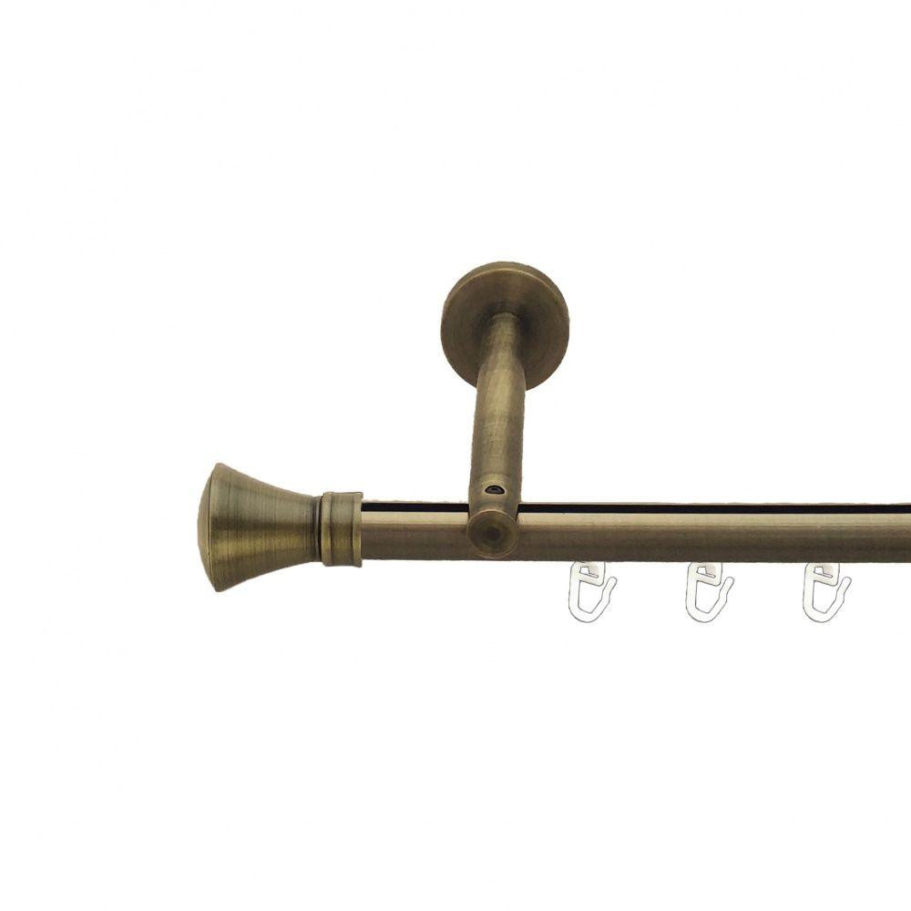 Карниз Orvit Люксор металевий однорядний циліндр+профіль (16 см) профільна труба  Антик 19 мм 160 см (7218027) Львів - фото 1