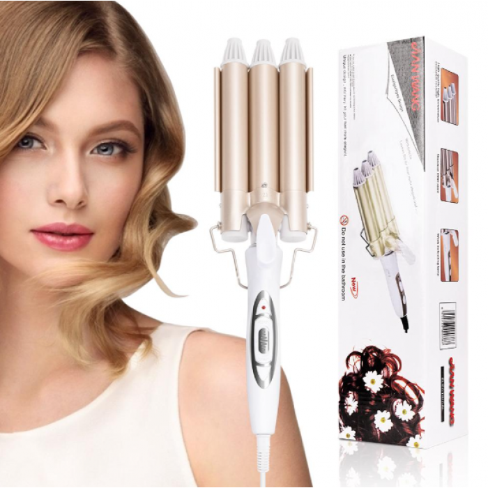 Потрійна плойка Gemei GM-1988-25 Triple для локонів 40 Вт, 1 режим роботи, керамічне покриття  4110 Одеса - фото 2