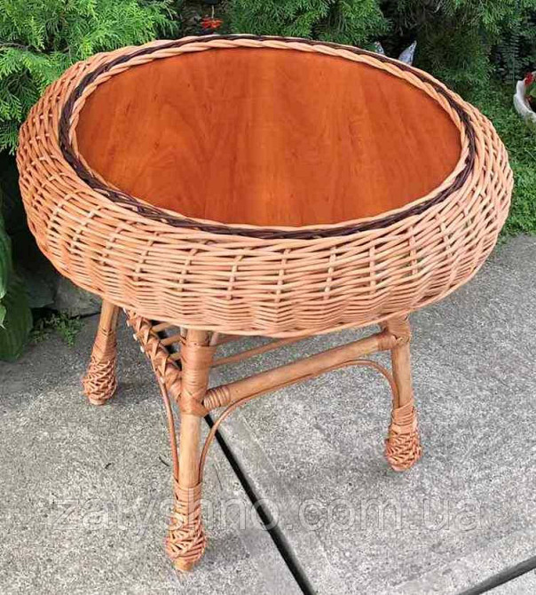 Журнальный стол из лозы (50*50) Киев - изображение 3