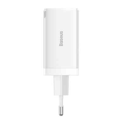Зарядний пристрій Baseus 2xUSB-C 65W + 1xUSB GaN + cable USB-C to USB-C 100W 1.0m white (CCGP120202) Вінниця