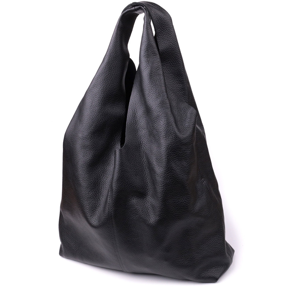 Жіночий шоппер 2 в 1 із натуральної шкіри GRANDE PELLE 22881 Чорний Київ - фото 10