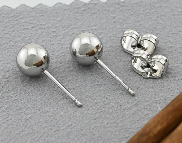 Жіночі сережки хьюпінг, розмір 7*7мм, позолота Біле Золото Київ - фото 2