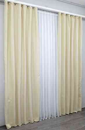 Комплект готовых штор VR-Textil Ibiza № 1185ш Кремовый 150х270 см 2 шт (33-0024) Киев
