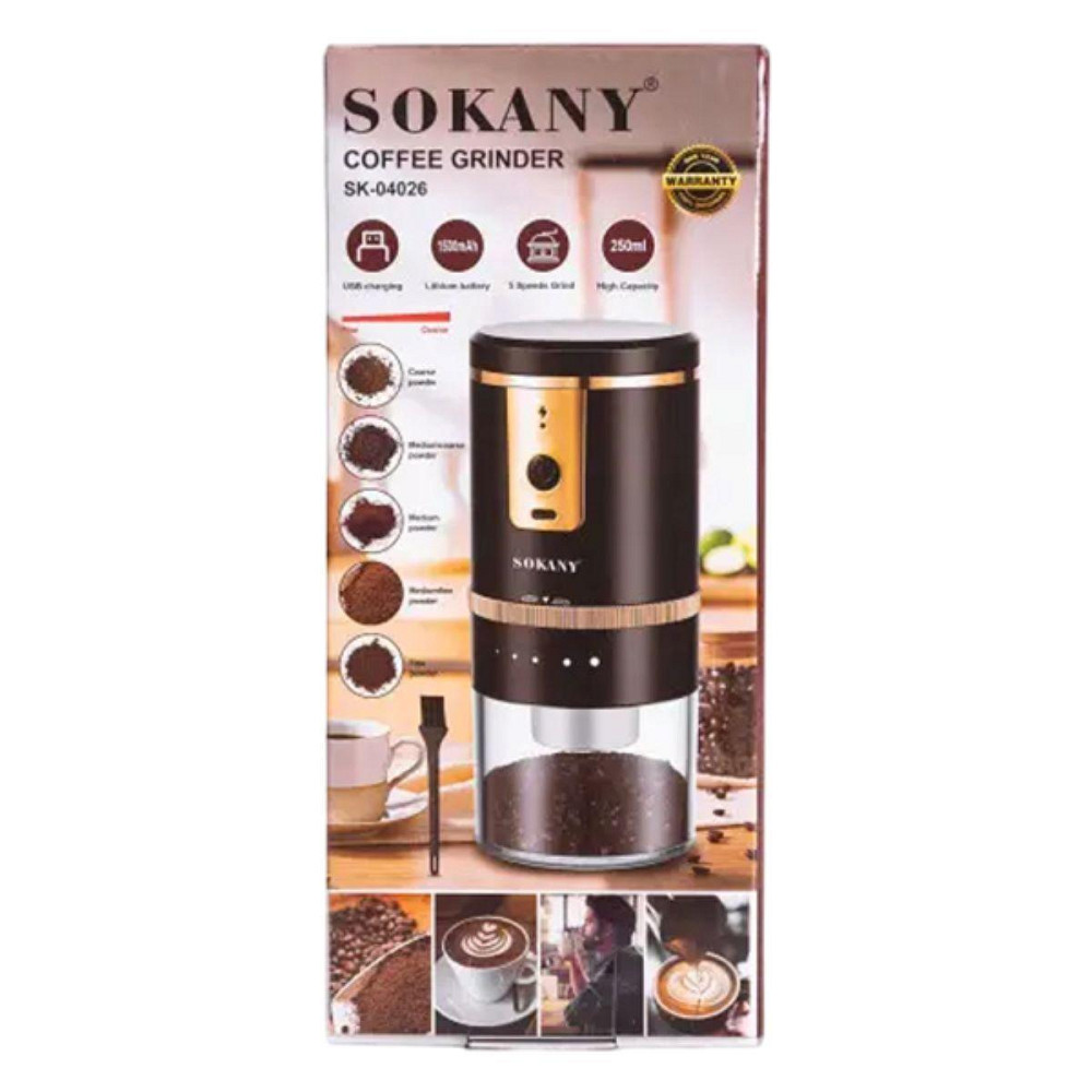 Кавомолка акумуляторна 13 Вт 250 мл для дрібного помолу Sokany SK-04026 Київ - фото 18