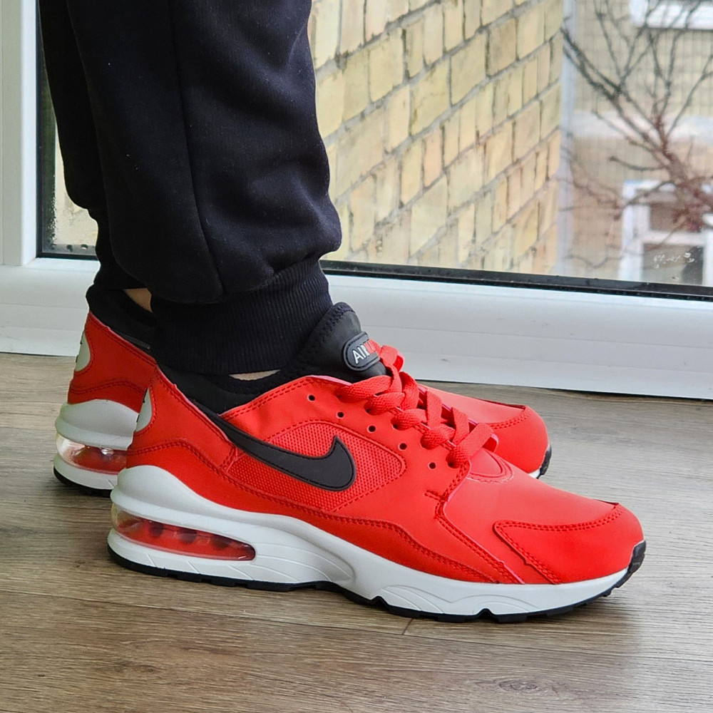 Чоловічі Червоні Кросівки Nike Air Max 93 Шкіряні Найк (розміри: 41,42,43,44,45) Відео Огляд Дніпро - фото 7