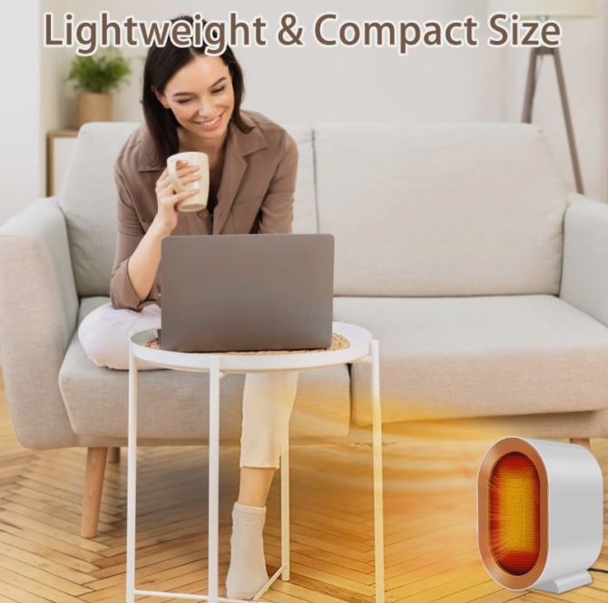 Обігрівач настільний AIR HEATER 1200W компактний керамічний з терморегулятором та вентилятором Одеса - фото 8