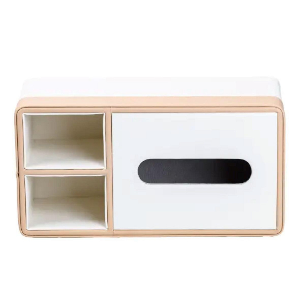 Салфетниця-органайзер з еко-шкіри, 3 відділення, біла Київ - фото 2