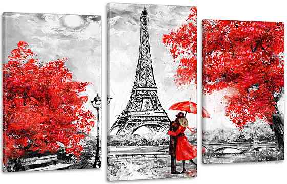 Модульна картина Парижу Пара (53x100sм) Art-181_3 70x130 см Київ