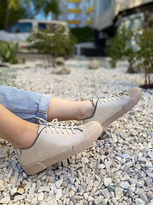 D and V Сліпони жіночі D and V 2038 пудра (літо, шкіра-сатин натуральна) (2241) Коломия - фото 6