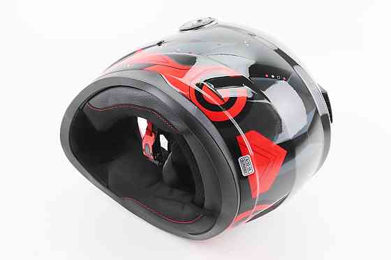 Шолом інтеграл, закритий BLD-М65 S (55-56см), ЧОРНИЙ/ЧЕРВОНО-СІРИЙ Київ