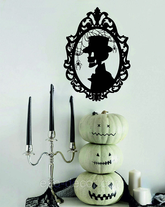 Декоративне настінне Панно «Скелет», Декор на стіну 90*63 см, Чорний Київ - фото 2