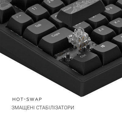 Клавиатура Dark Project ALU81 Terra Nostra PBT RGB Mech G3MS Moonstone Black (DPKB_NOSTRA_81_ANSI_BLACK_UA) Винница - изображение 2