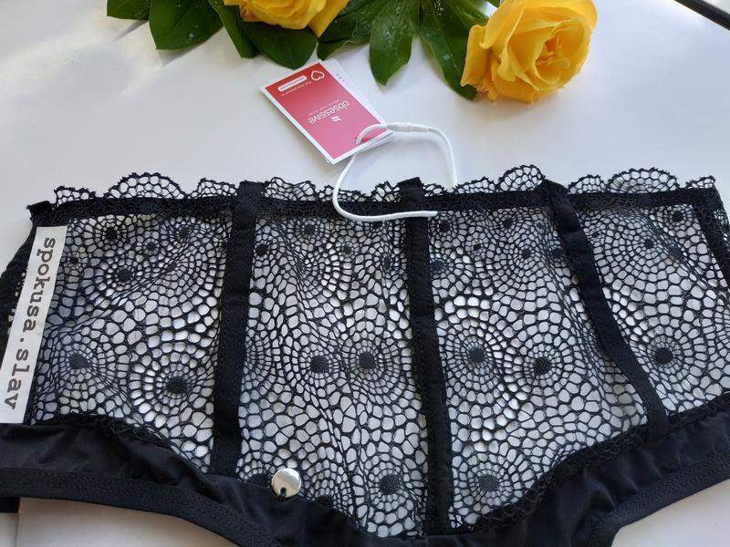 Очень сексуальные высокие трусики-стринги obsessive Sharlotte S-M nero Славута - изображение 4