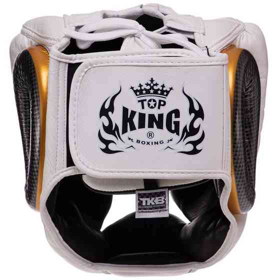Шлем боксерский с полной защитой кожаный TOP KING-01 S-XL Шлемы для бокса и единоборств Киев