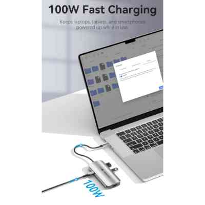 Концентратор Vention USB 3.1 Type-C to HDMI 4K60Hz/USB 3.0x3/PD 100W 5-in-1 (TQDHB) Вінниця