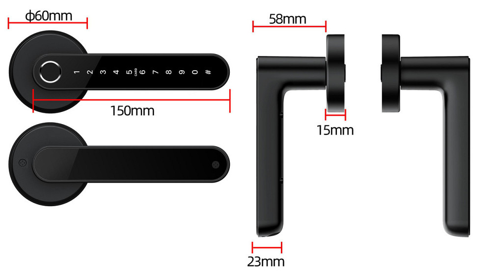 Розумний дверний біометричний замок SEVEN LOCK SL-7739BF Київ - фото 16