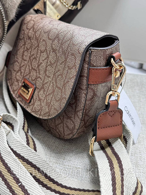 Невелика жіноча сумочка на плече Ck K6071 light brown Київ - фото 8