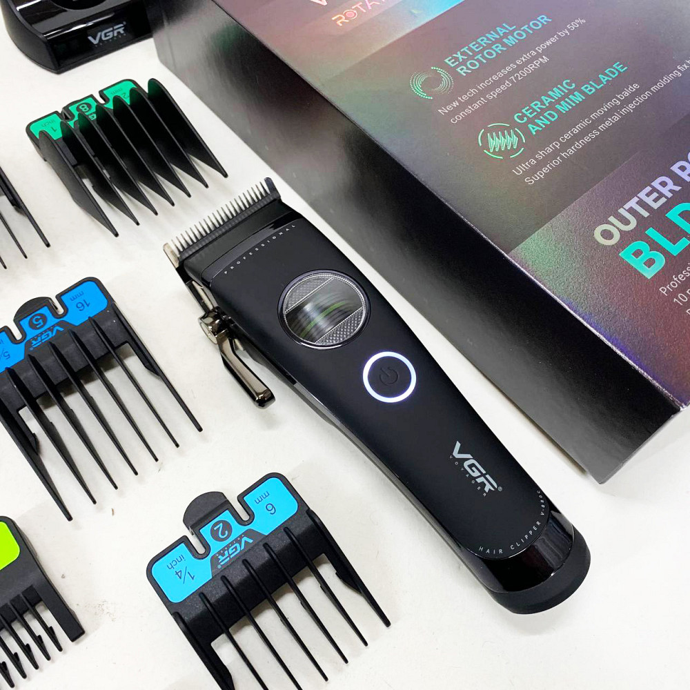 Машинка для стрижки на акумуляторі, Професійна машинка для волосся, Професійний бездротовий тример UB-74 Івано-Франківськ - фото 10