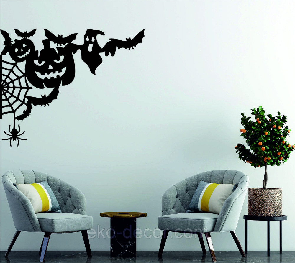 Декоративное настенное Панно «Хэллоуин», Декор на стену 70*57 см, Черный Киев - изображение 4