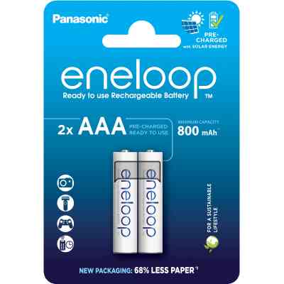 Акумулятор Panasonic AAA Eneloop 800mAh NI-MH * 2 (BK-4MCDE/2CP) Вінниця
