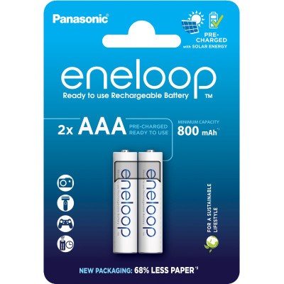 Акумулятор Panasonic AAA Eneloop 800mAh NI-MH * 2 (BK-4MCDE/2CP) Вінниця - фото 1