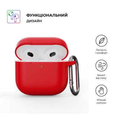 Чохол для навушників Armorstandart Hang Case для Apple AirPods 4 Red (ARM81293) Вінниця - фото 2