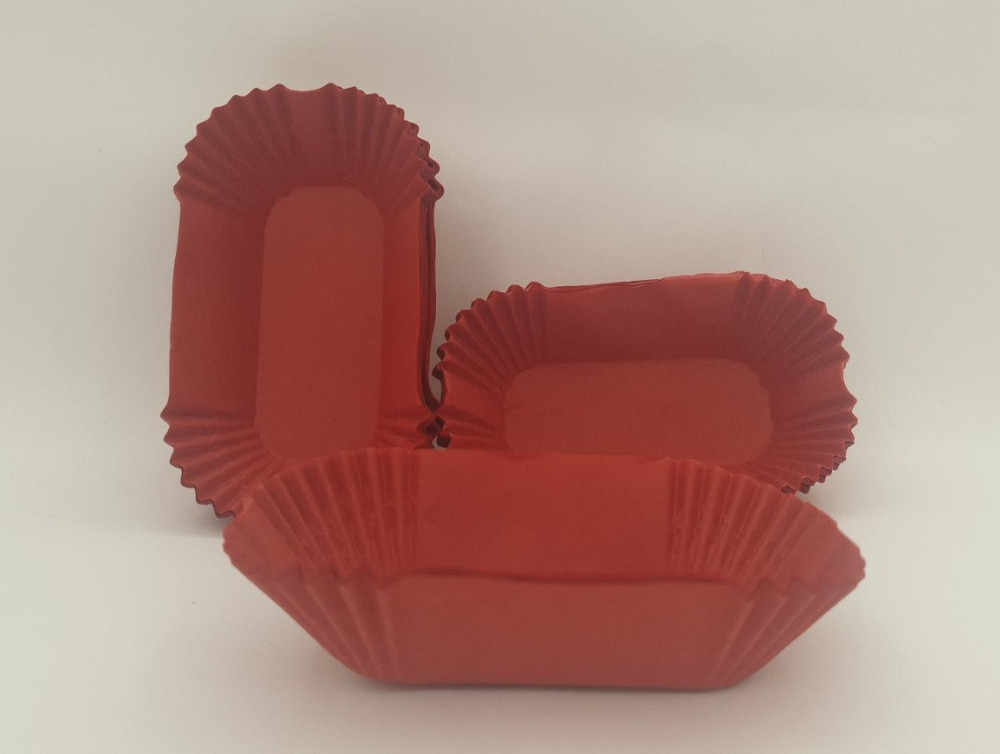 Тартолетка для кексів"Прямокутна червона"(80*35*30,5) (100шт)/П-8/ (1 уп.) Харків - фото 2