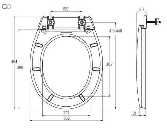 Сидение для унитаза с планкой Харьков