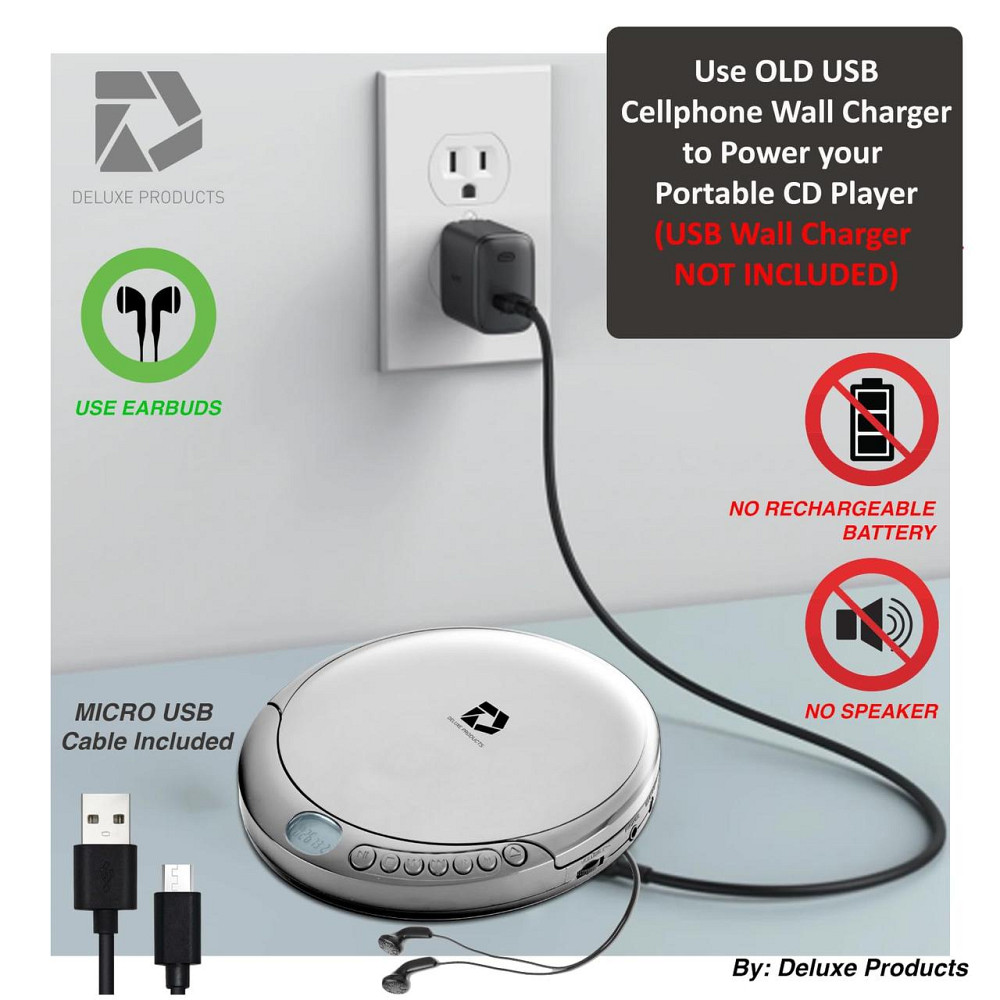 Портативный CD-проигрыватель Deluxe Products DP-PCD-001 ЖК-дисплей Днепр - изображение 5