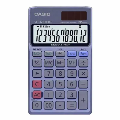 Калькулятор Casio SL-320TER+-WA-EP, блакитний (CALC-CAS-SL-320TER) Вінниця